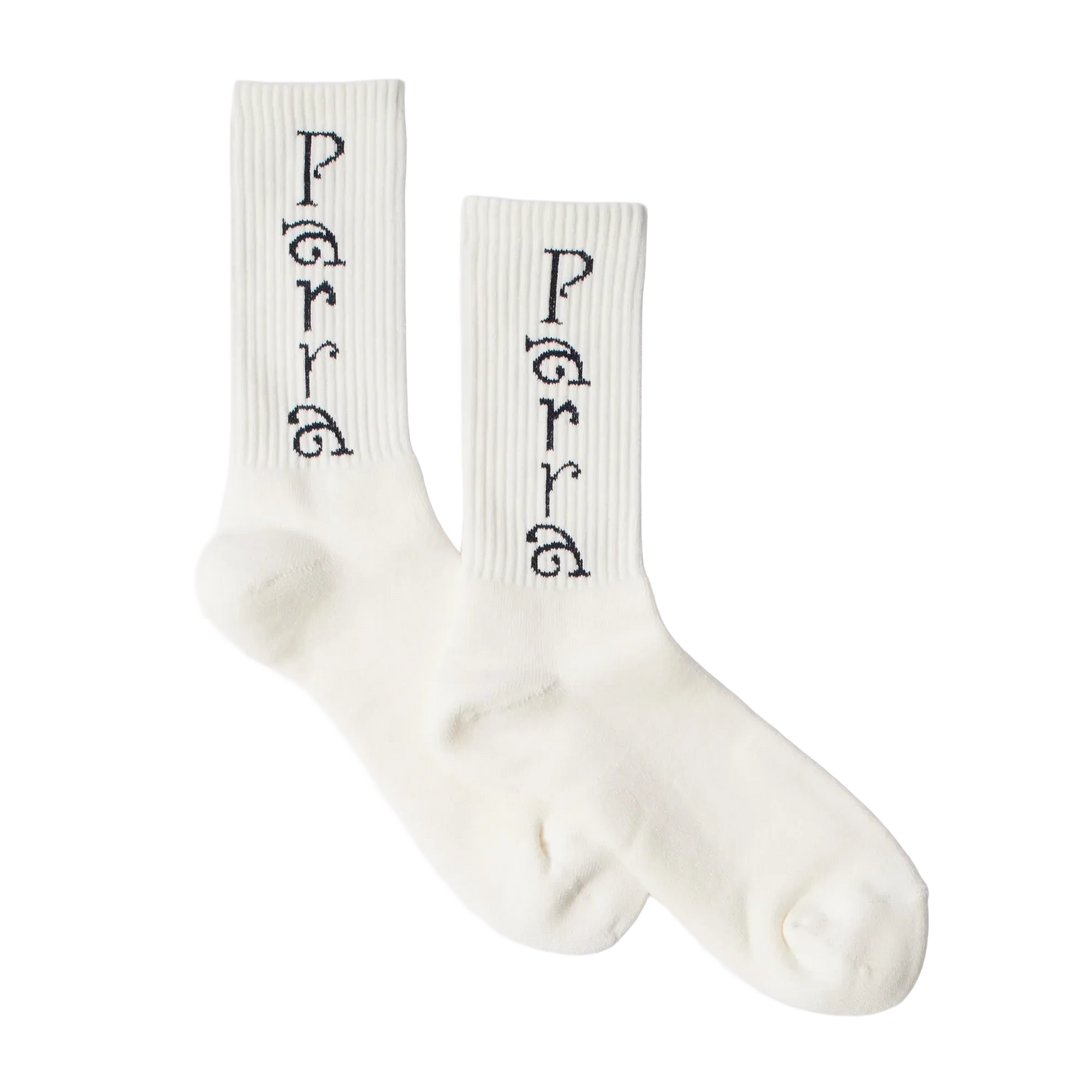 Parra Weird Trad Logo Crew Socks White Socks Parra 