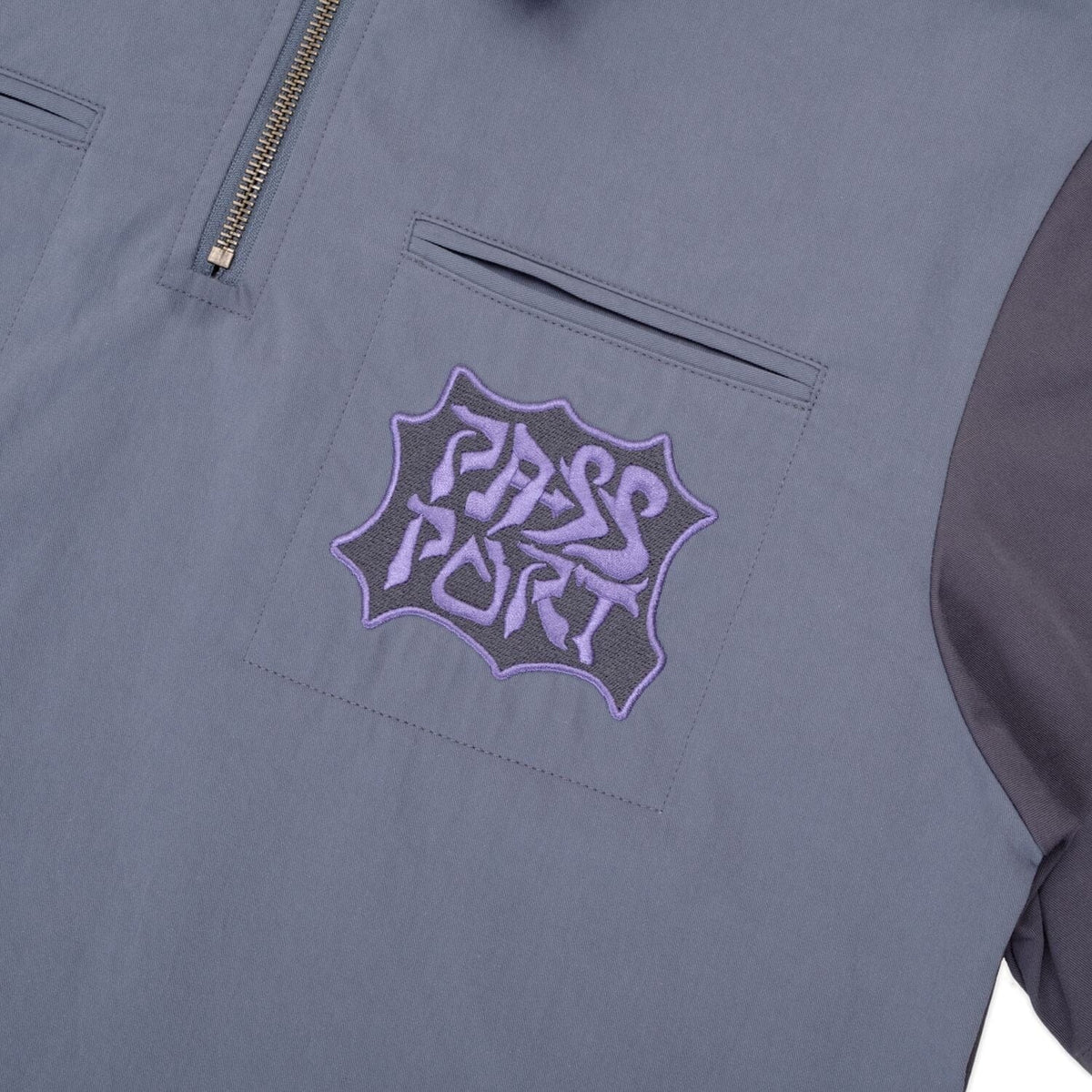 Passport Glyph Packers 1/4 Zip Shirt Navy shirts PASS~PORT 