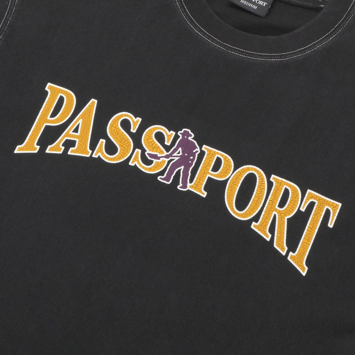 Passport Official Contrast Tee Washed Black tees PASS~PORT 