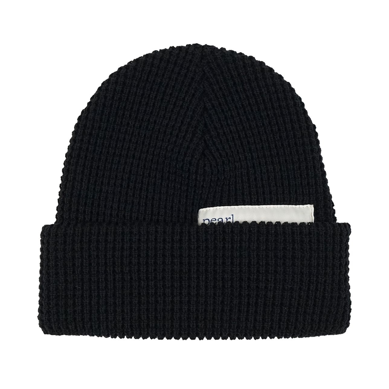 Pearl Hidden Label Waffle Beanie Black beanies Pearl 