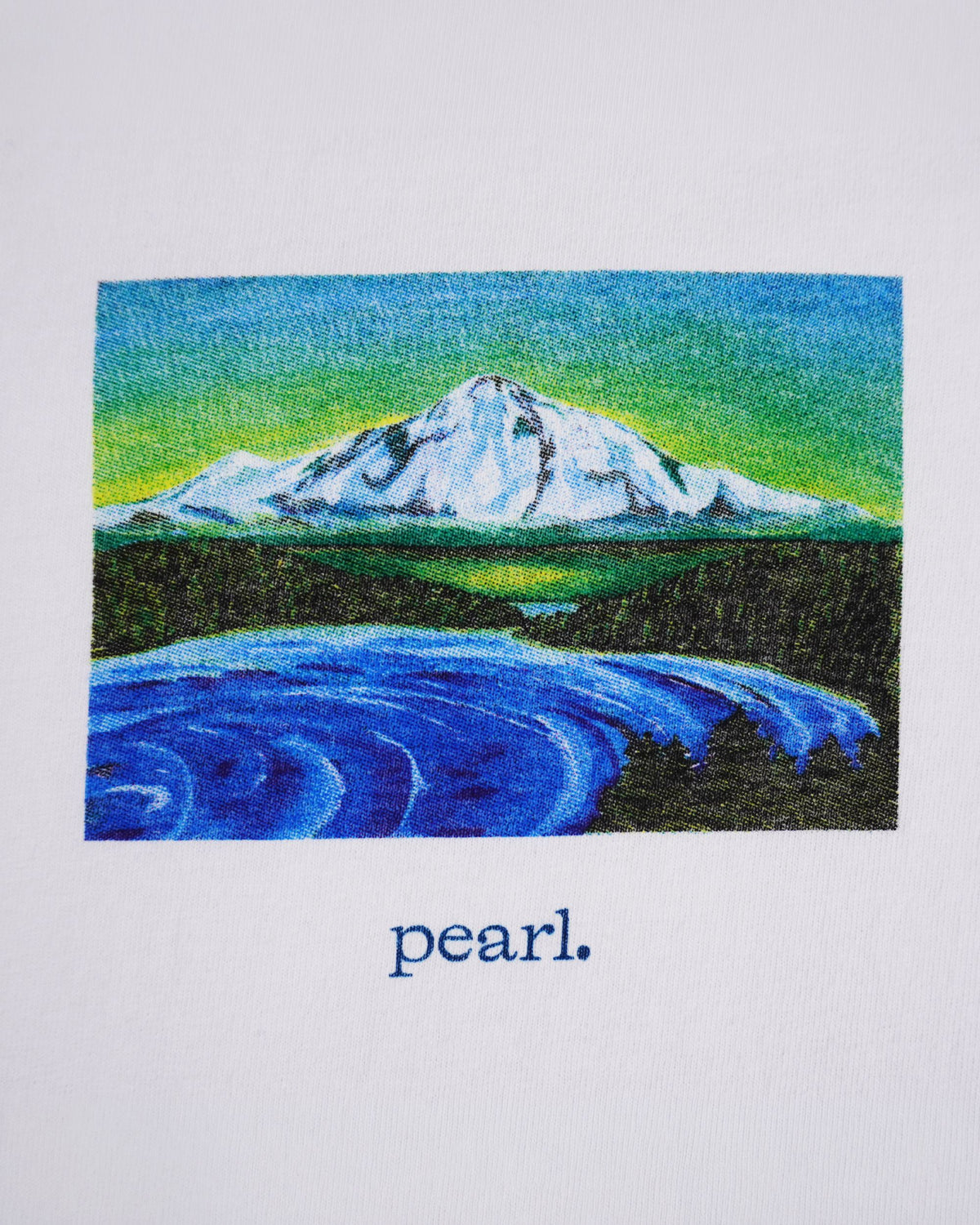 Pearl Mt. Rainier by Nile Gibbs Tee White tees Pearl 
