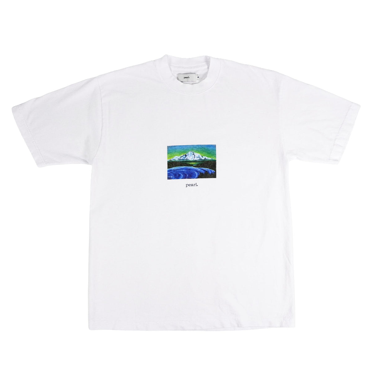 Pearl Mt. Rainier by Nile Gibbs Tee White tees Pearl 