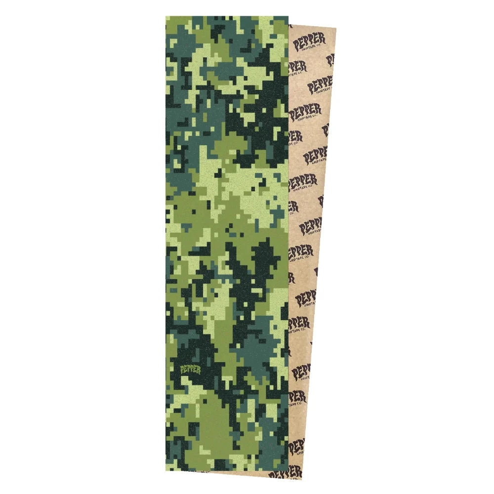 Pepper G5 8 Bit Camo Griptape Sheet 9" griptape Pepper 
