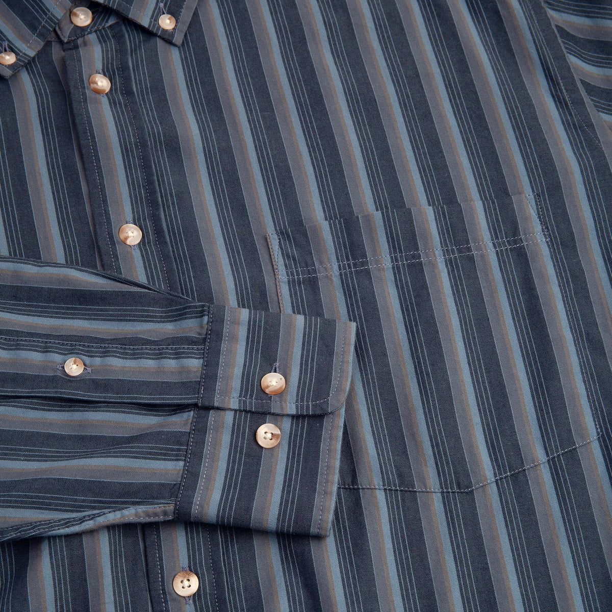 Polar Ben Shirt Blue Stripe shirts Polar Skate Co 