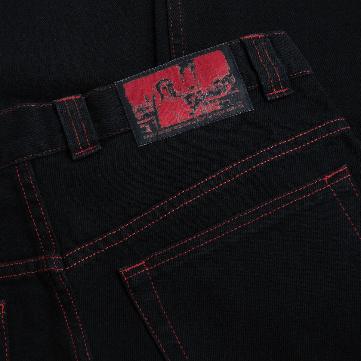 Polar Big Boy Denim Pants Apocalypse Nun Black/Red pants Polar Skate Co 