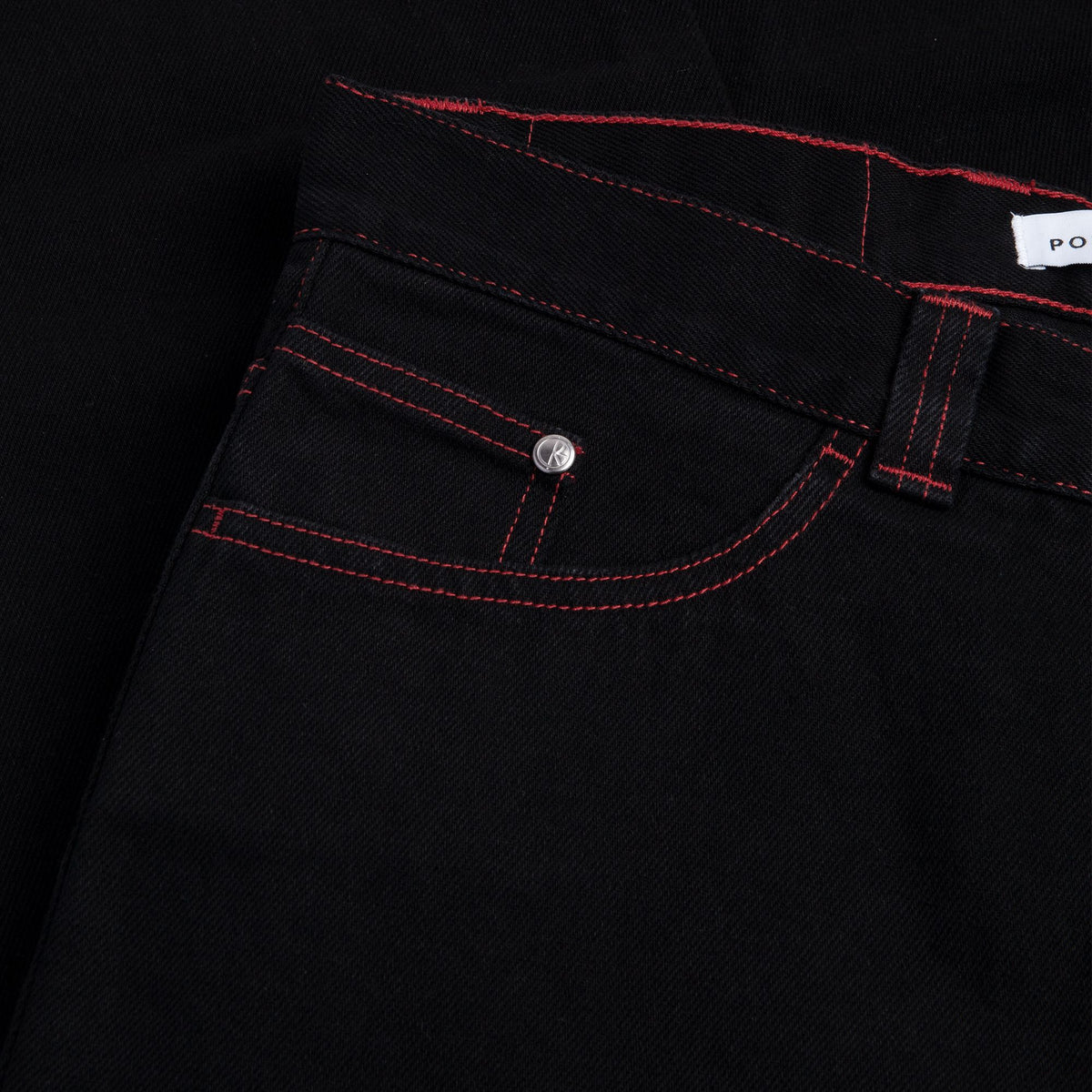Polar Big Boy Denim Pants Apocalypse Nun Black/Red pants Polar Skate Co 