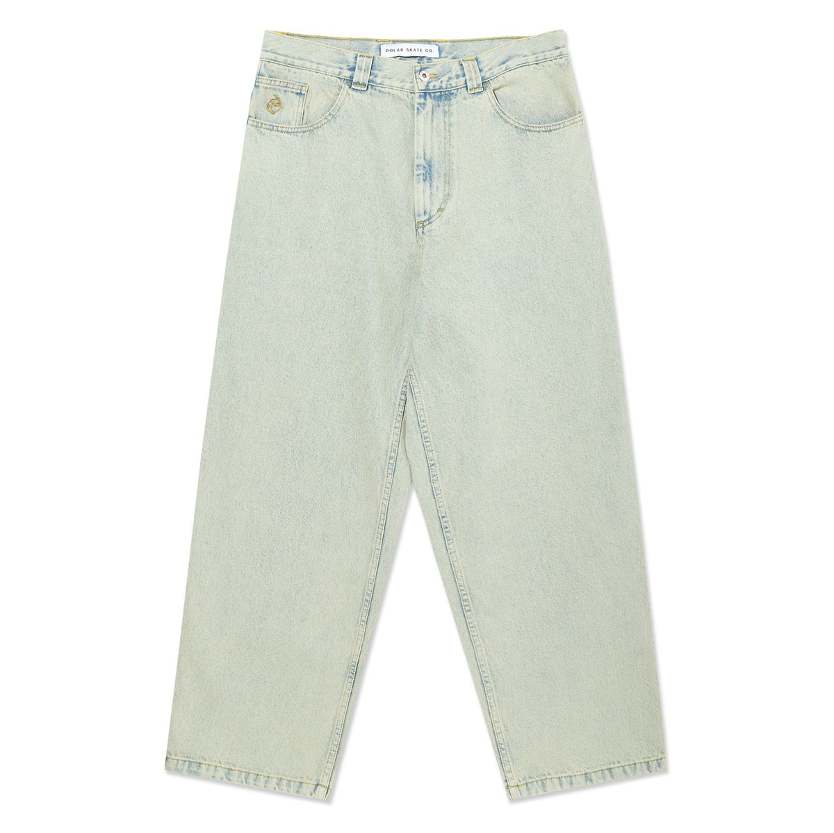 Polar Big Boy Denim Pants Dirty Light Blue Pants Polar Skate Co 