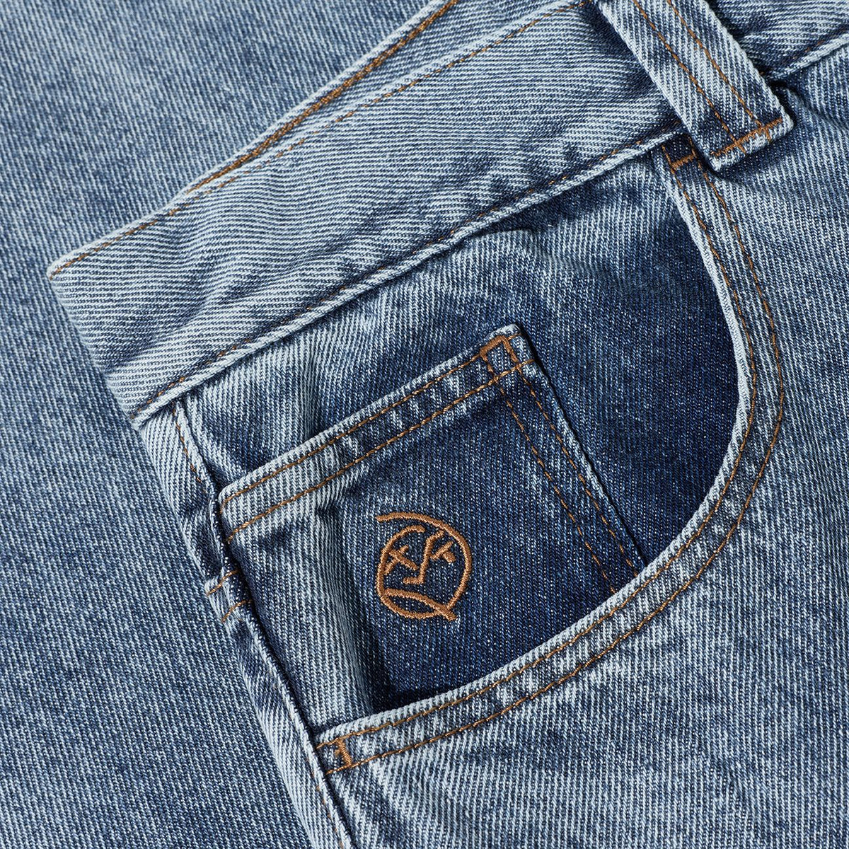 Polar Big Boy Denim Pants Heavy Washed Blue Pants Polar Skate Co 