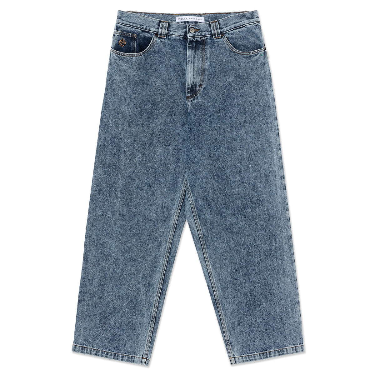 Polar Big Boy Denim Pants Heavy Washed Blue Pants Polar Skate Co 