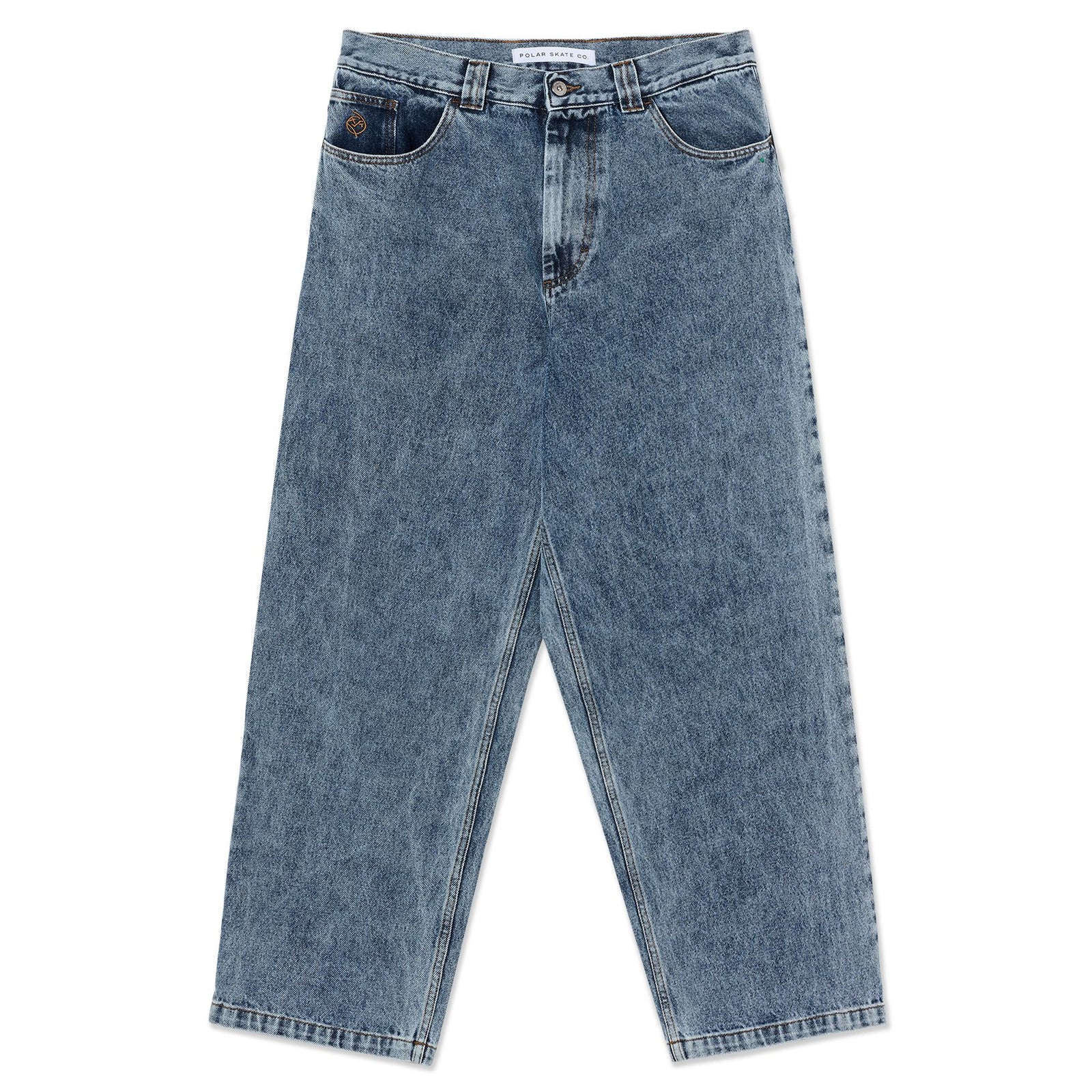 Polar Big Boy Denim Pants Heavy Washed Blue Pants Polar Skate Co 
