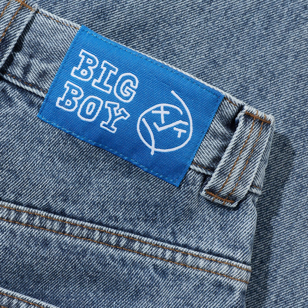 Polar Big Boy Denim Pants Heavy Washed Blue Pants Polar Skate Co 