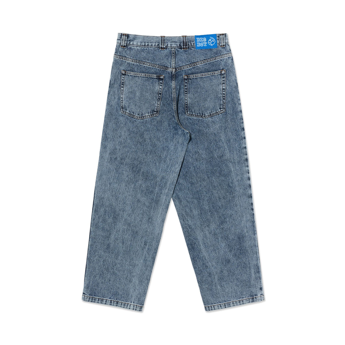 Polar Big Boy Denim Pants Heavy Washed Blue Pants Polar Skate Co 