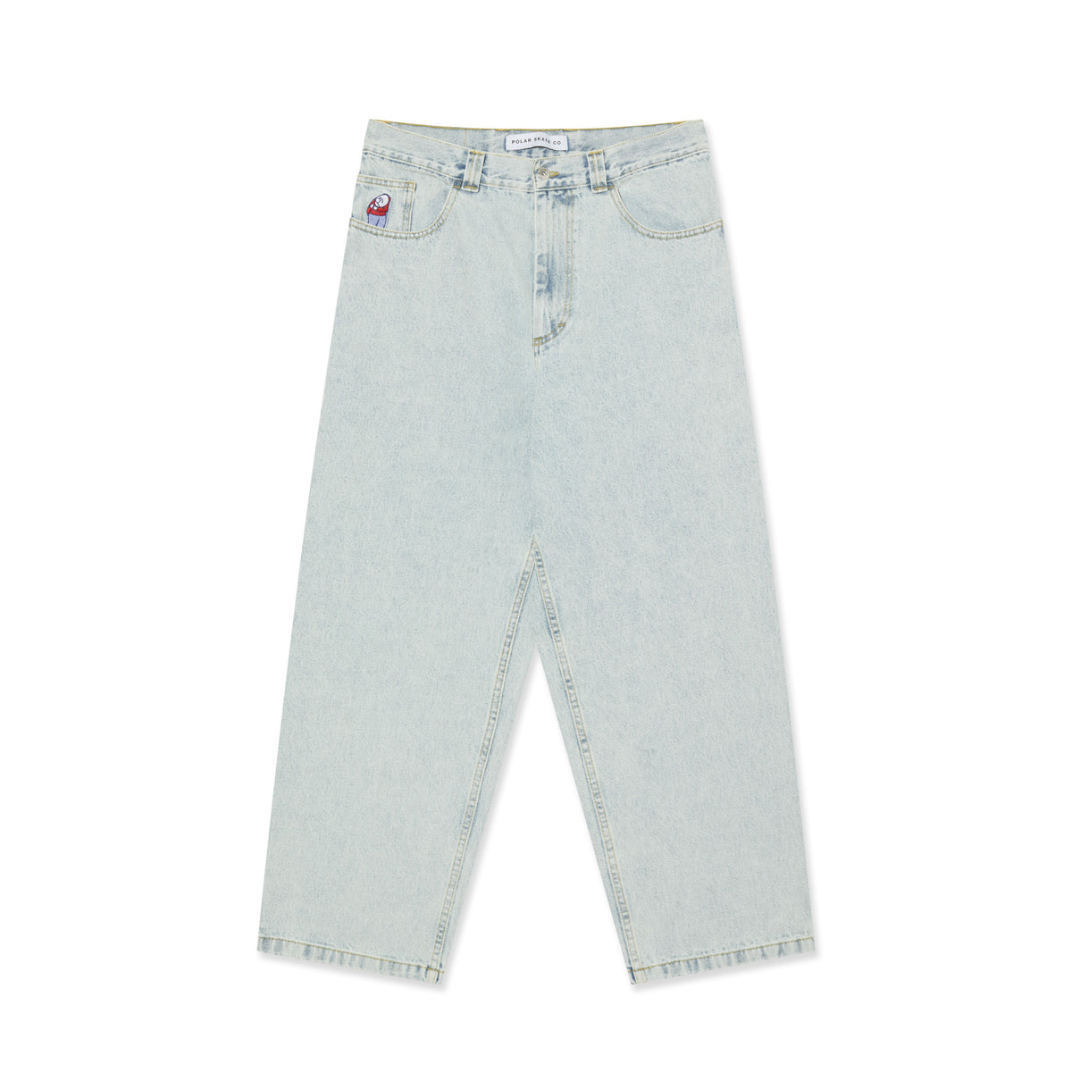 Polar Big Boy OG Logo Denim Pants Light Blue Pants Polar Skate Co 