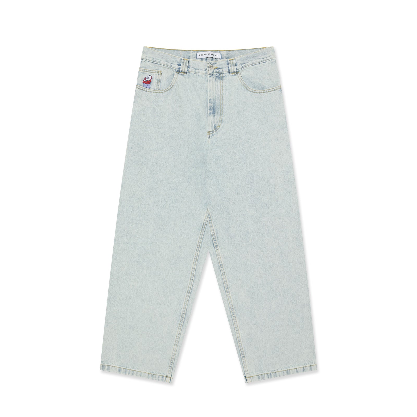 Polar Big Boy OG Logo Denim Pants Light Blue Pants Polar Skate Co 