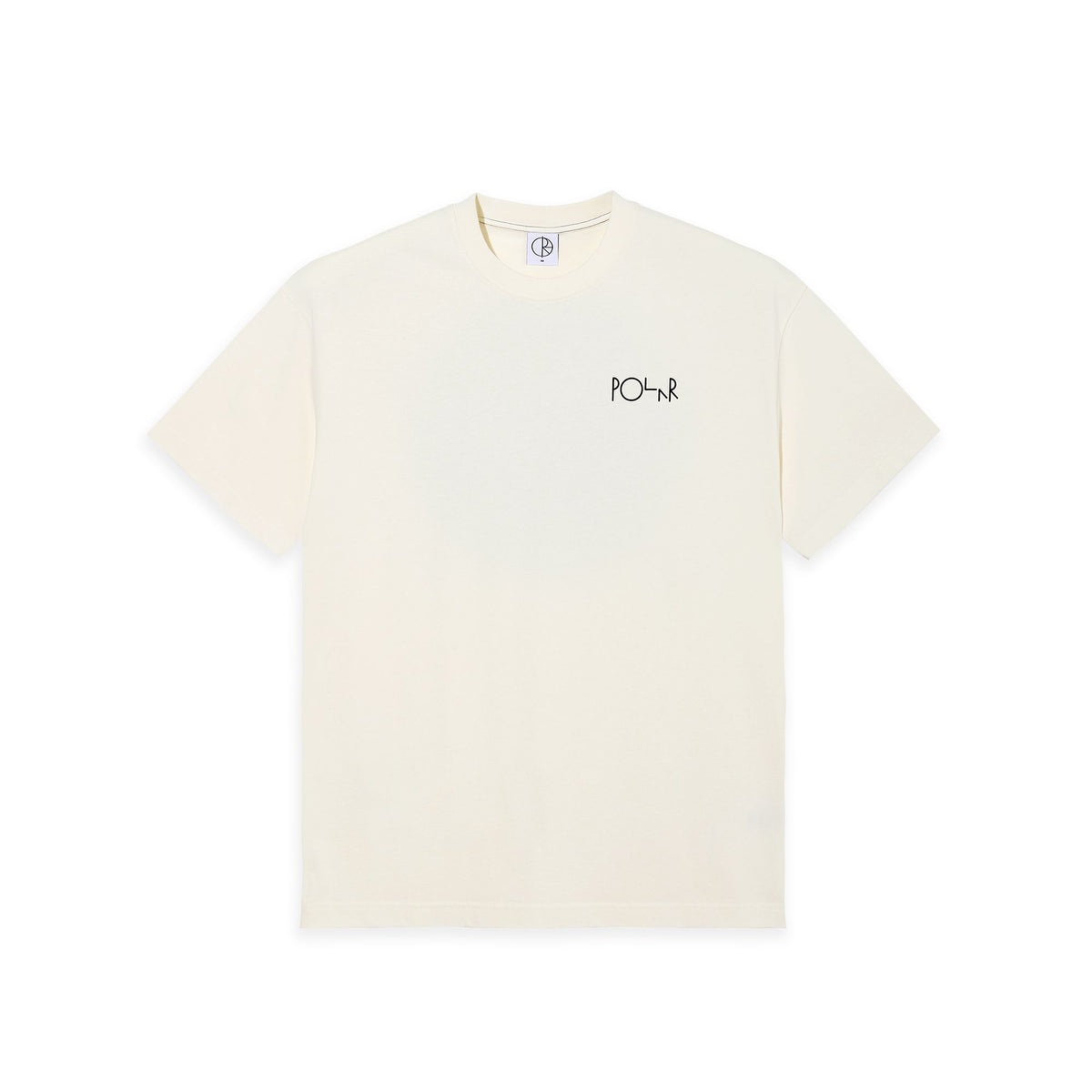 Polar Contrast Fill Logo Tee Ivory/Black shirts Polar Skate Co 