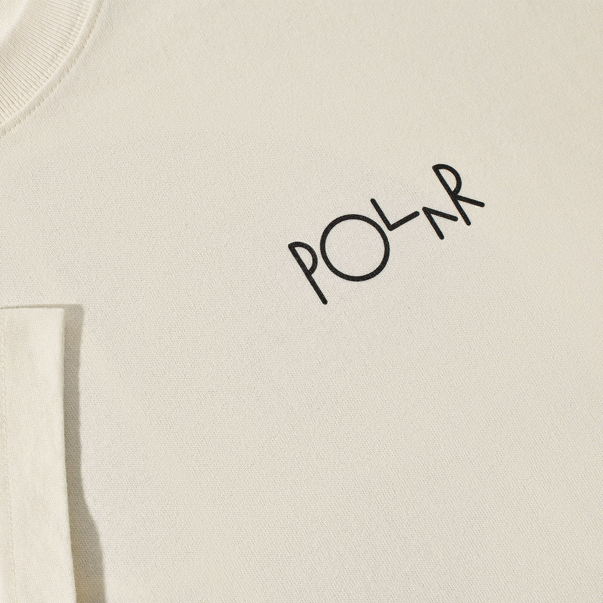 Polar Contrast Fill Logo Tee Ivory/Black shirts Polar Skate Co 