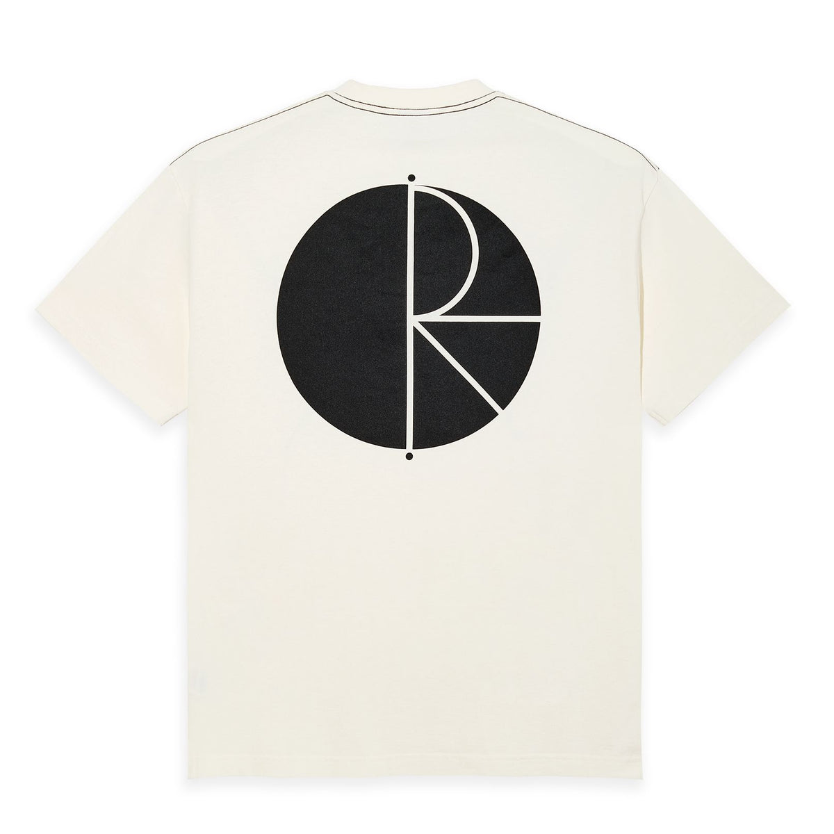 Polar Contrast Fill Logo Tee Ivory/Black shirts Polar Skate Co 