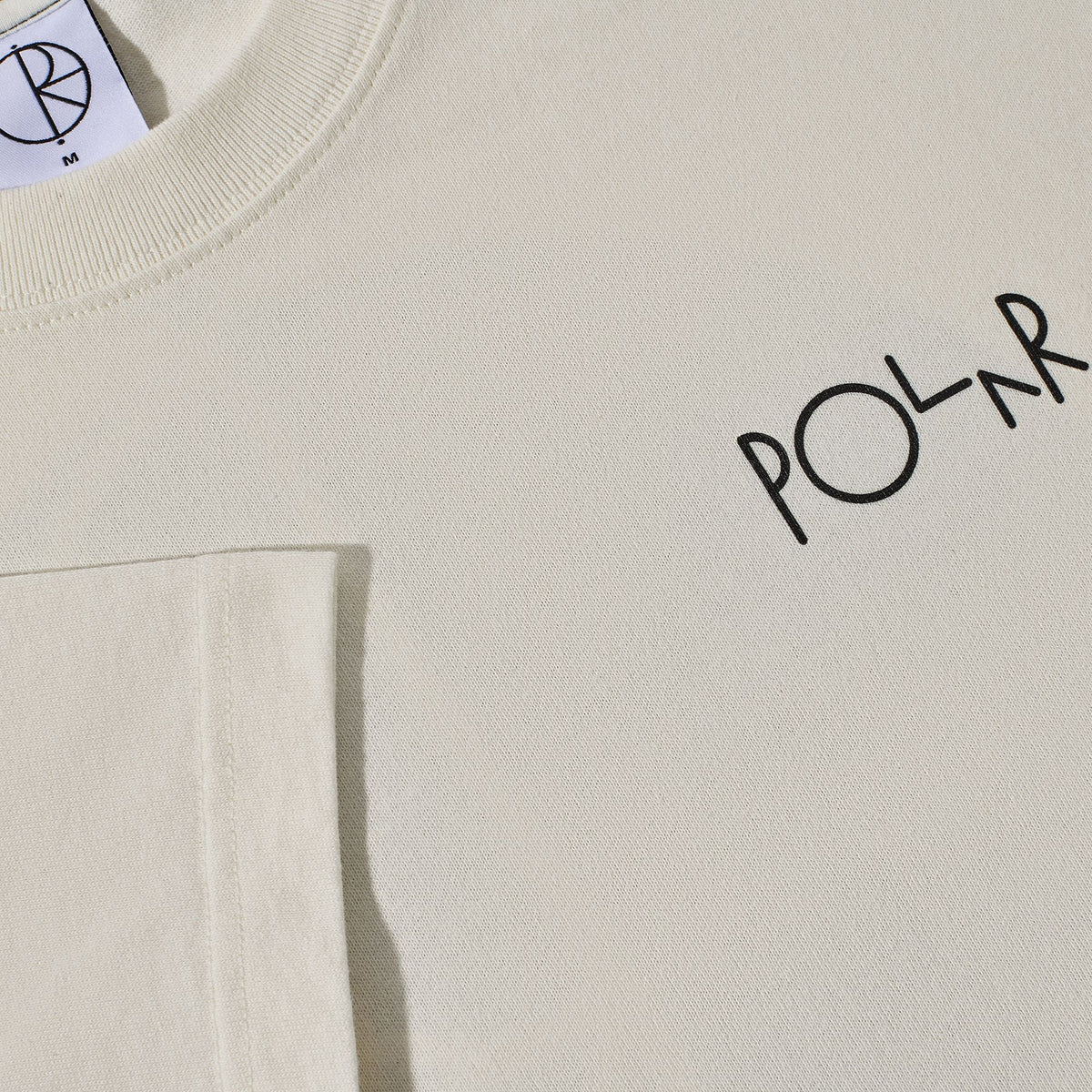 Polar Contrast Tee Fill Logo Ivory/Black Tees Polar Skate Co 