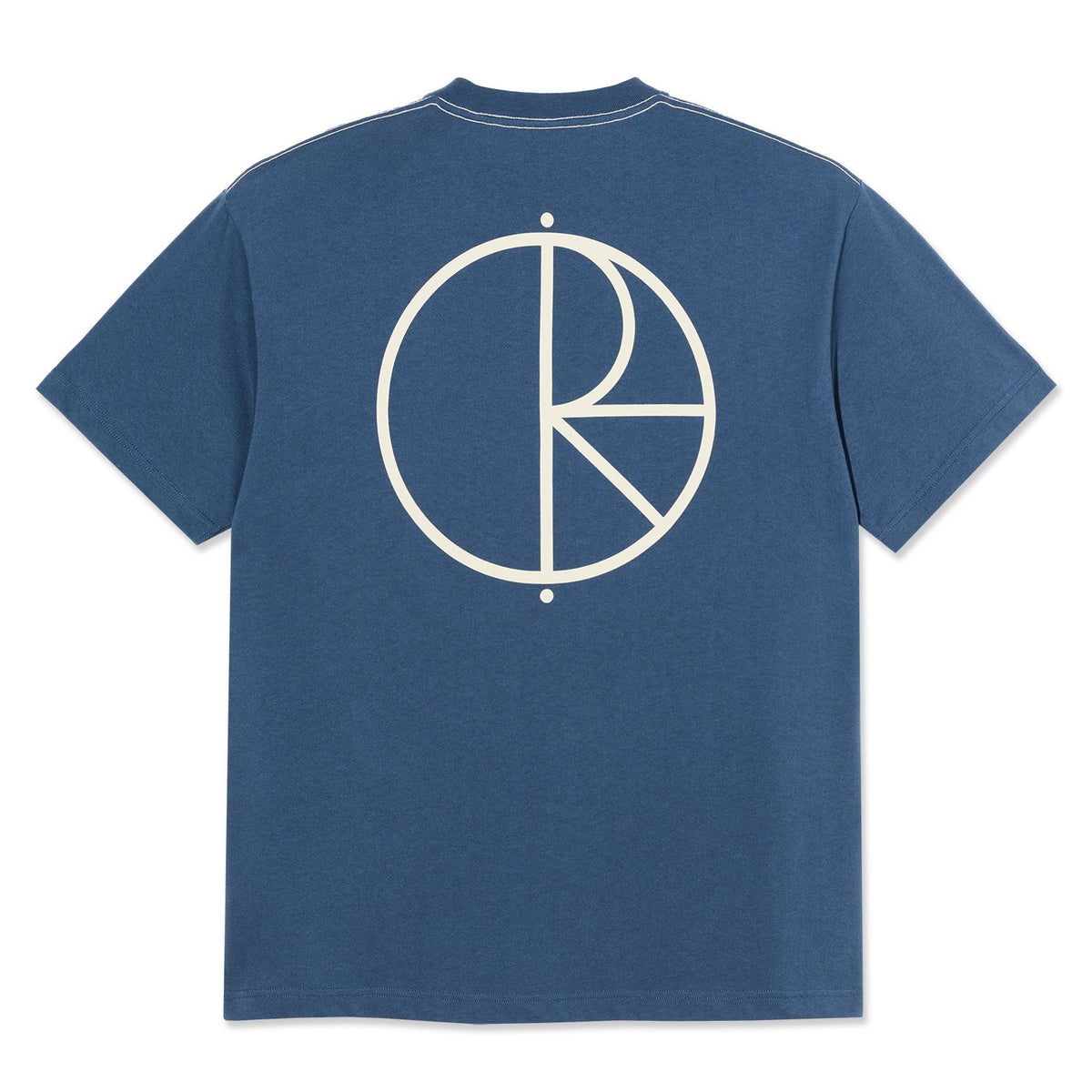 Polar Contrast Tee Stroke Logo Grey Blue Tees Polar Skate Co 