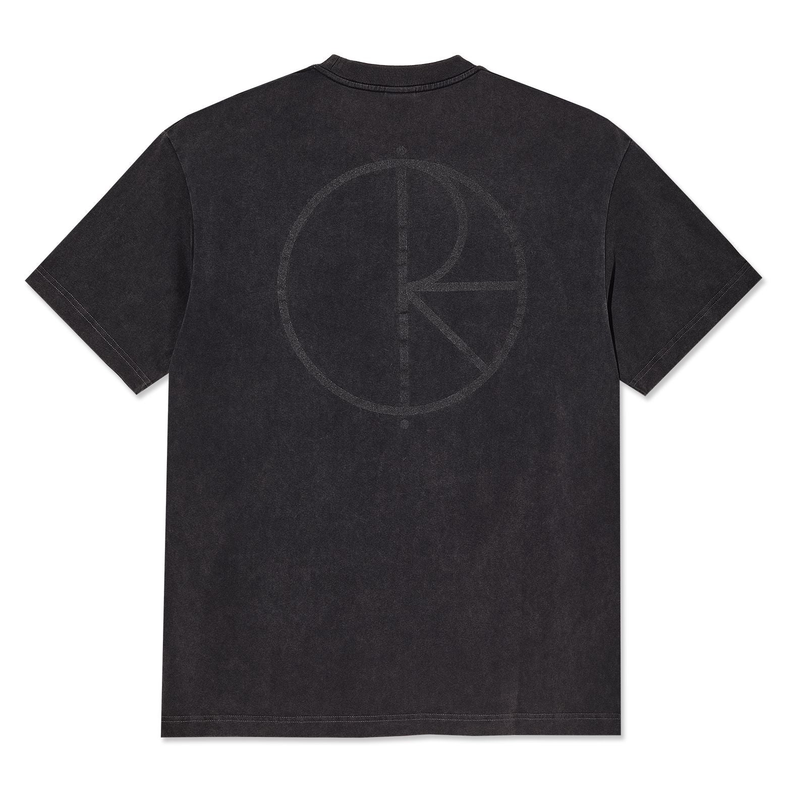 Polar Contrast Tee Stroke Logo Silver Black/Black Tees Polar Skate Co 