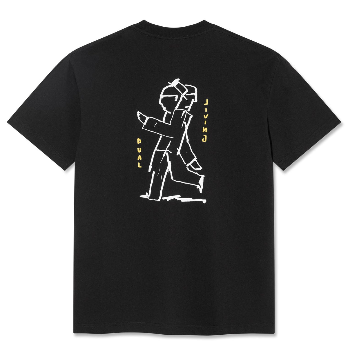 Polar Dual Living Tee Black Tees Polar Skate Co 