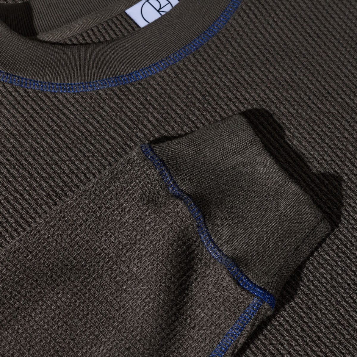 Polar Dylan L/S Tee Dirty Black/Blue shirts Polar Skate Co 