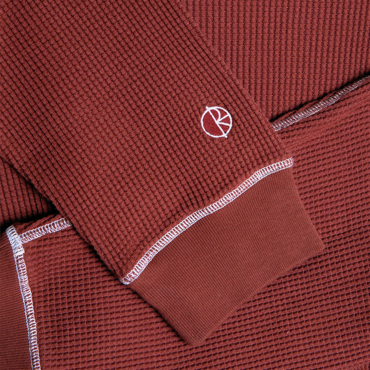 Polar Dylan L/S Tee Wine/White shirts Polar Skate Co 