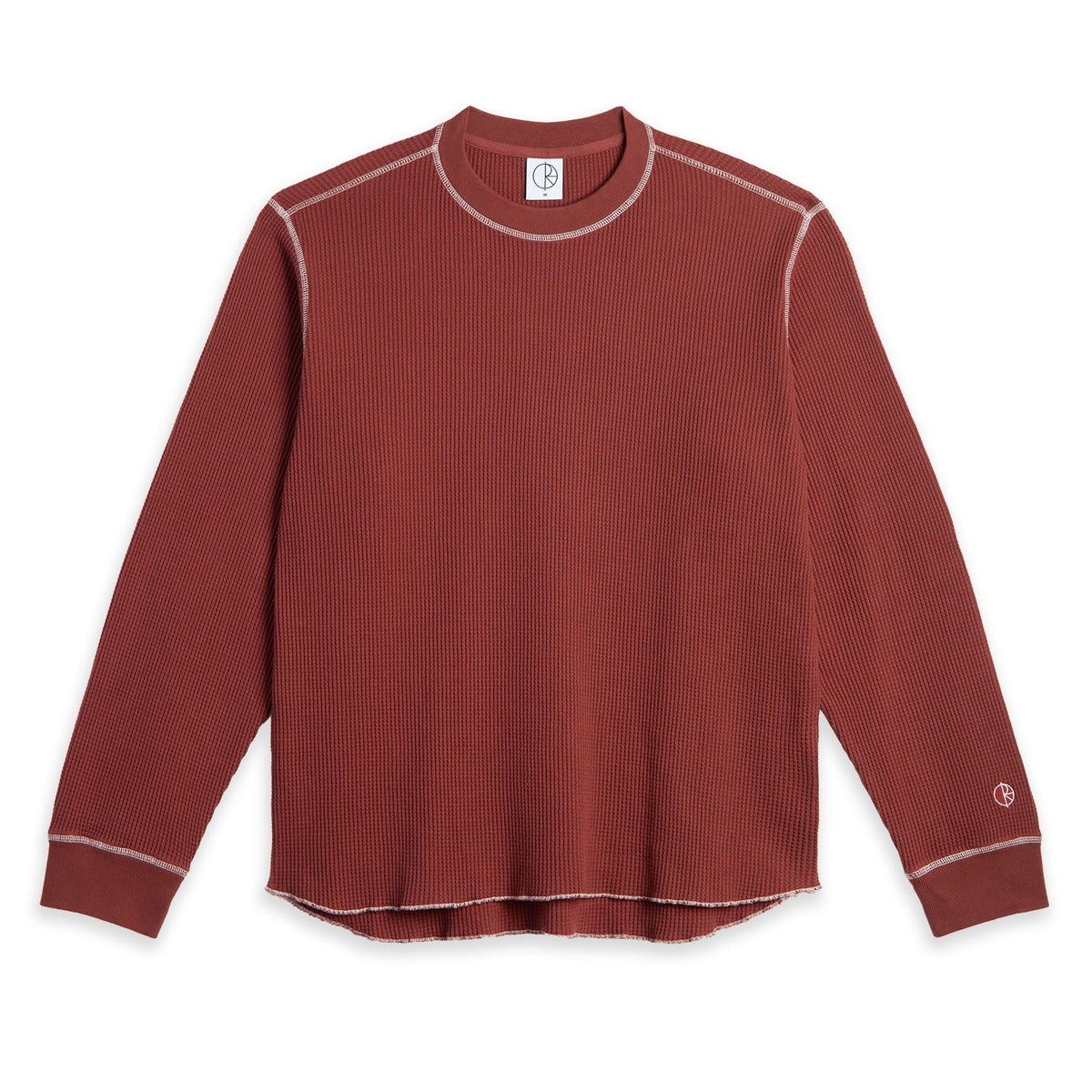 Polar Dylan L/S Tee Wine/White shirts Polar Skate Co 