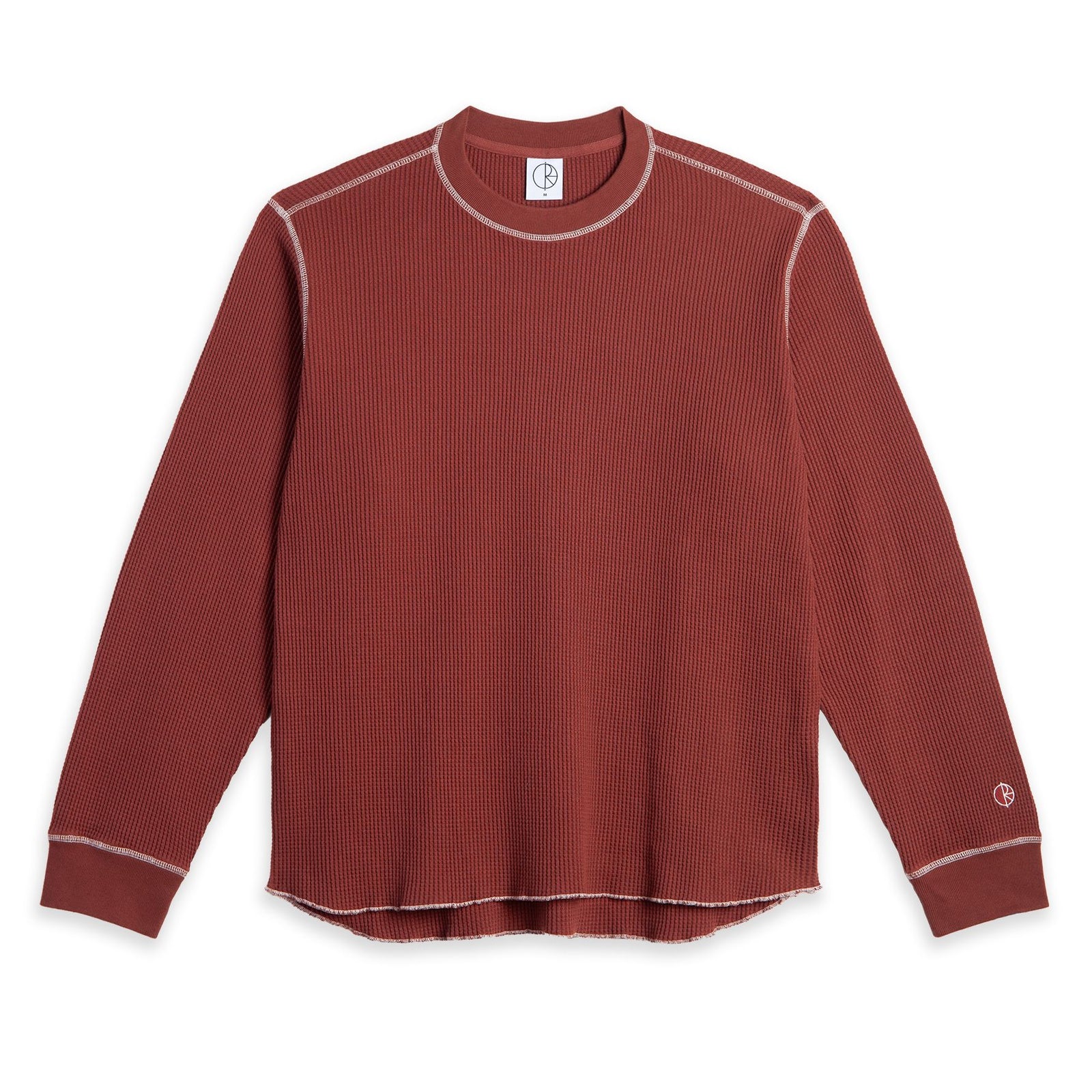 Polar Dylan L/S Tee Wine/White shirts Polar Skate Co 