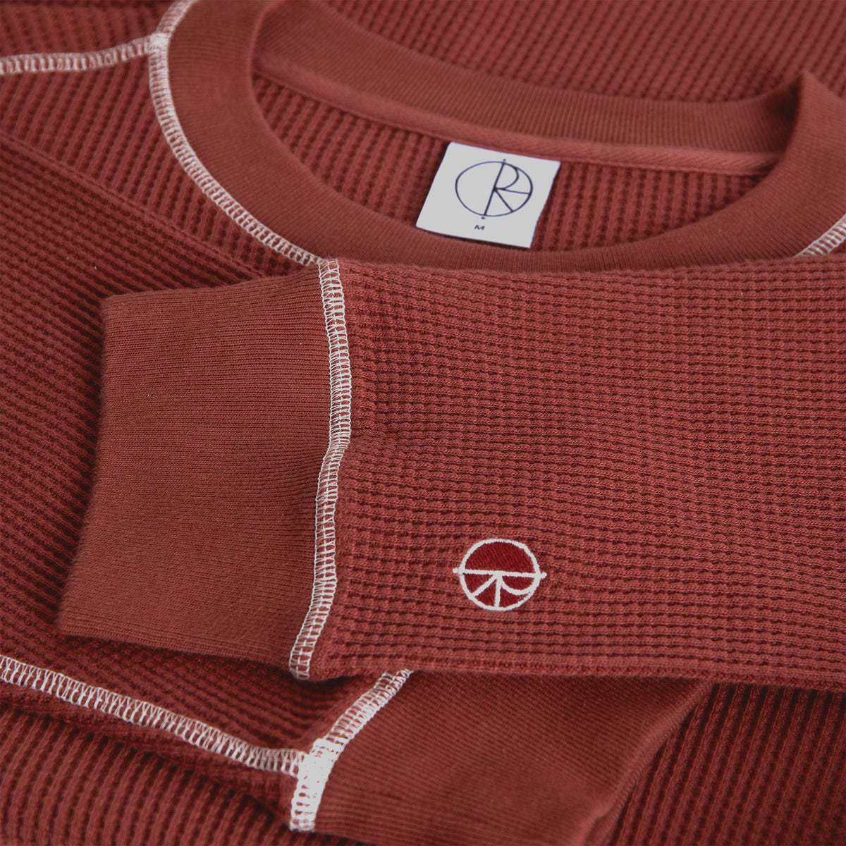 Polar Dylan L/S Tee Wine/White shirts Polar Skate Co 