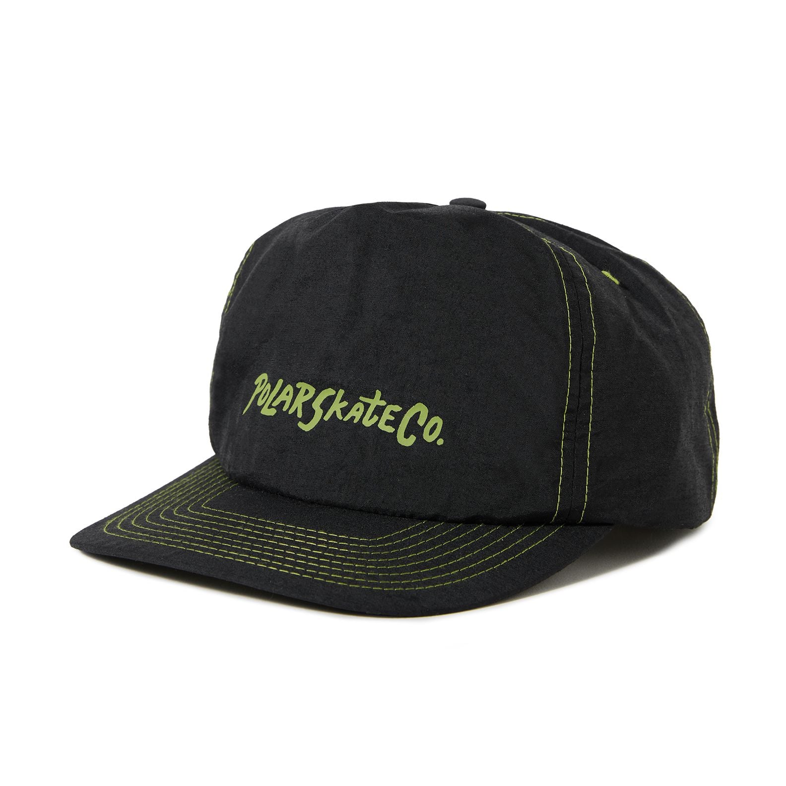 Polar Earl Cap Black/Lime Hats Polar Skate Co 