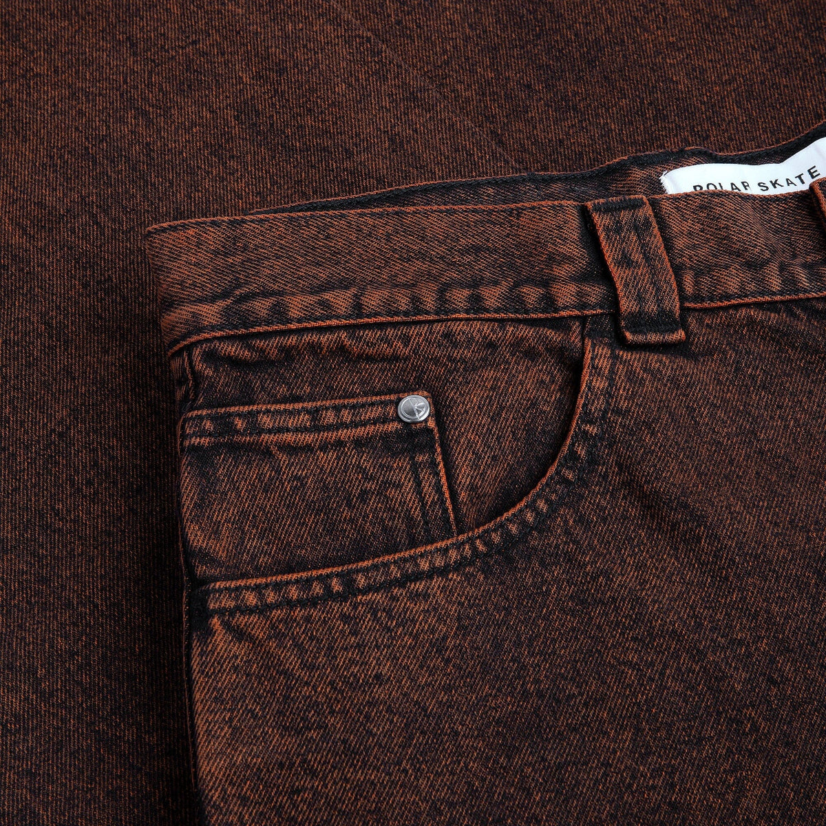 Polar Ebou Sanyang Big Boy Denim Pants Badalona Orange/Black pants Polar Skate Co 