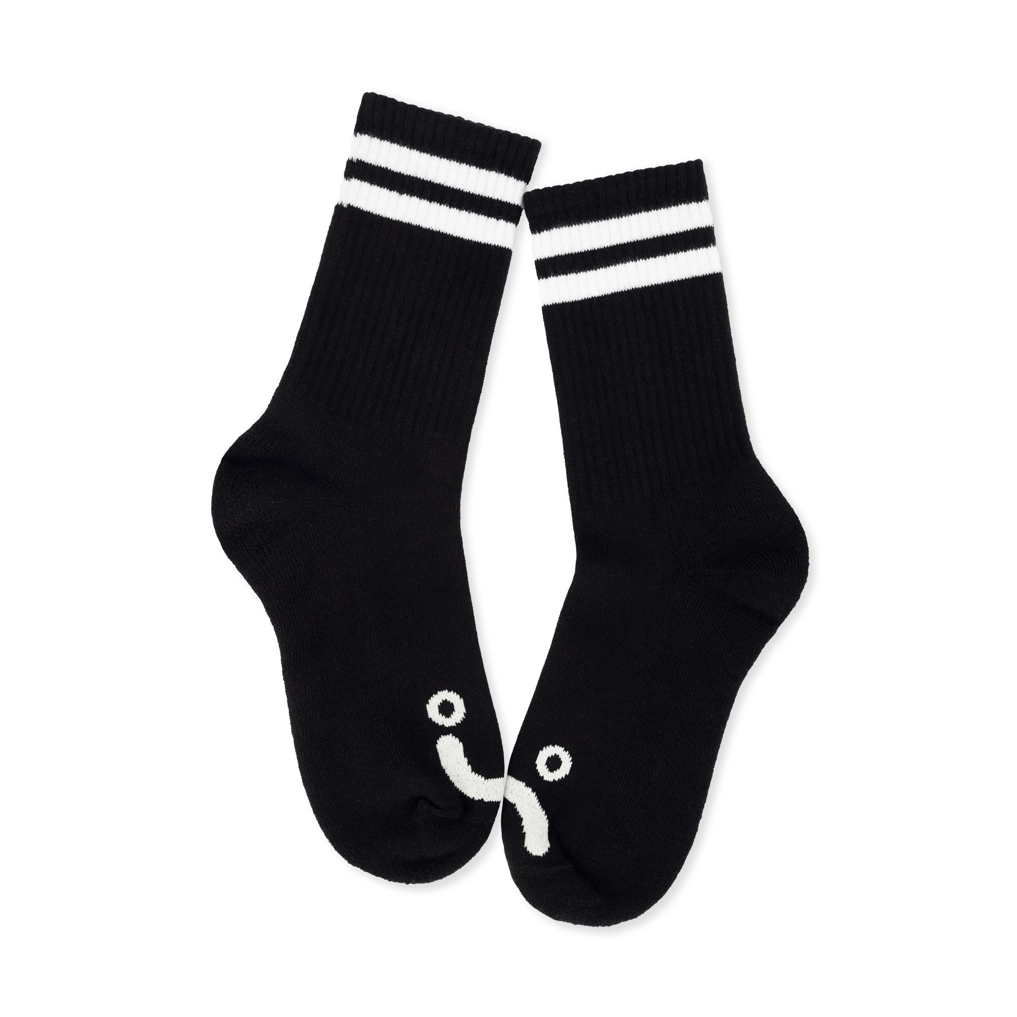 Polar Happy Sad Rib Socks Black Socks Polar Skate Co 