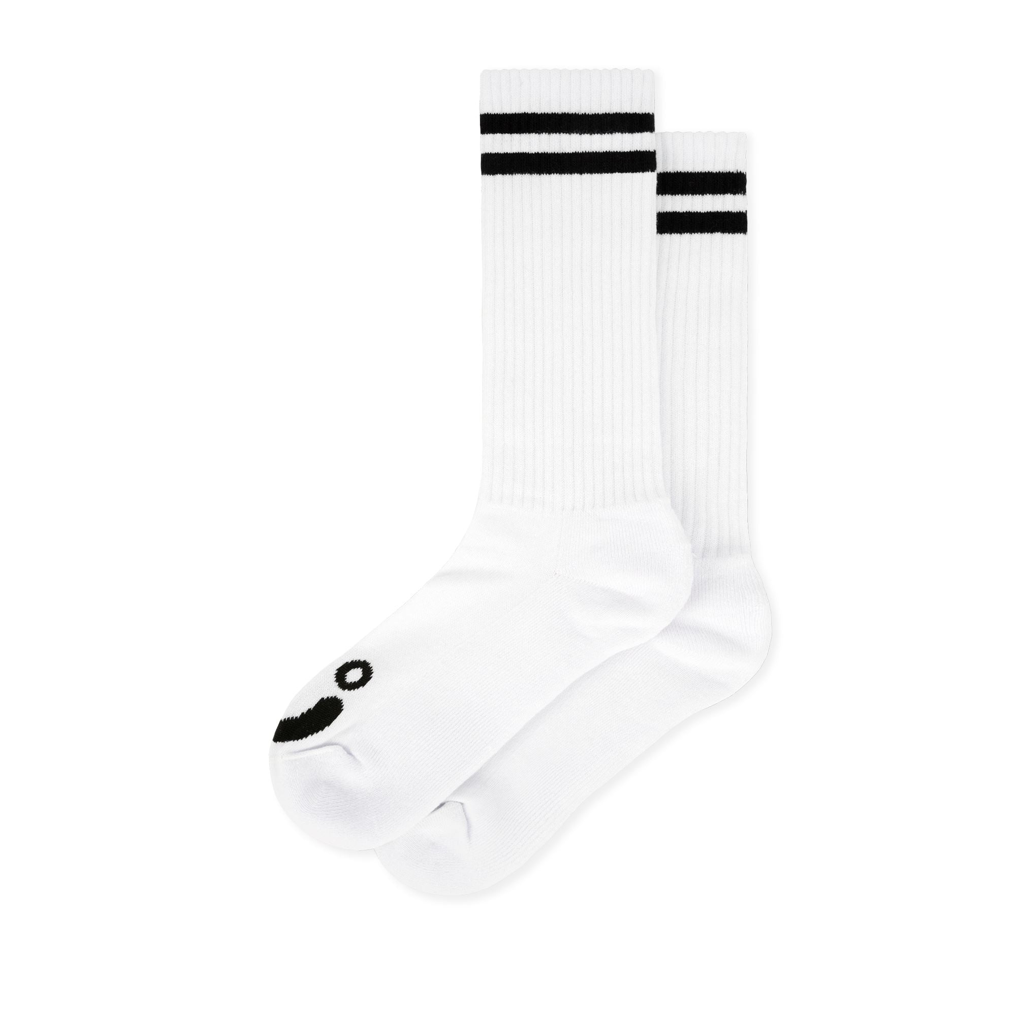 Polar Happy Sad Rib Socks White Socks Polar Skate Co 