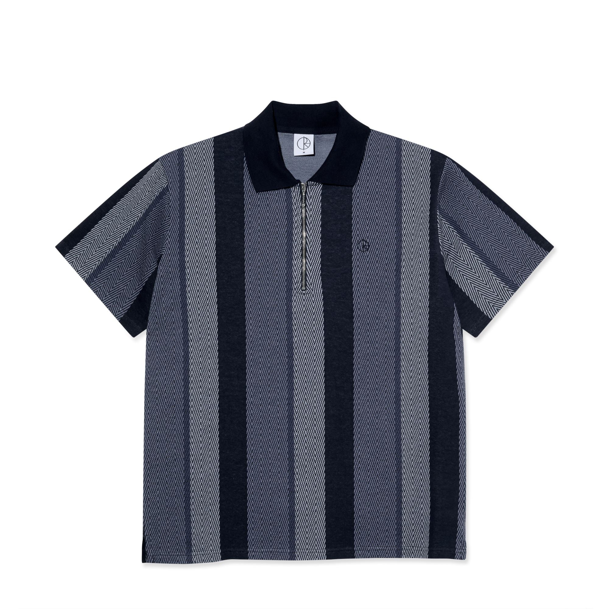 Polar Jacques Polo Shirt Herringbone Blue shirts Polar Skate Co 