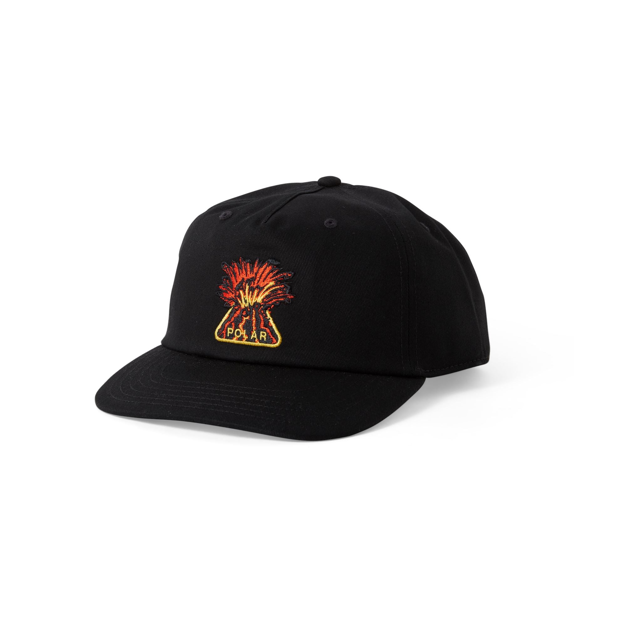 Polar Jake Cap Volcano Twill Black hats Polar Skate Co 
