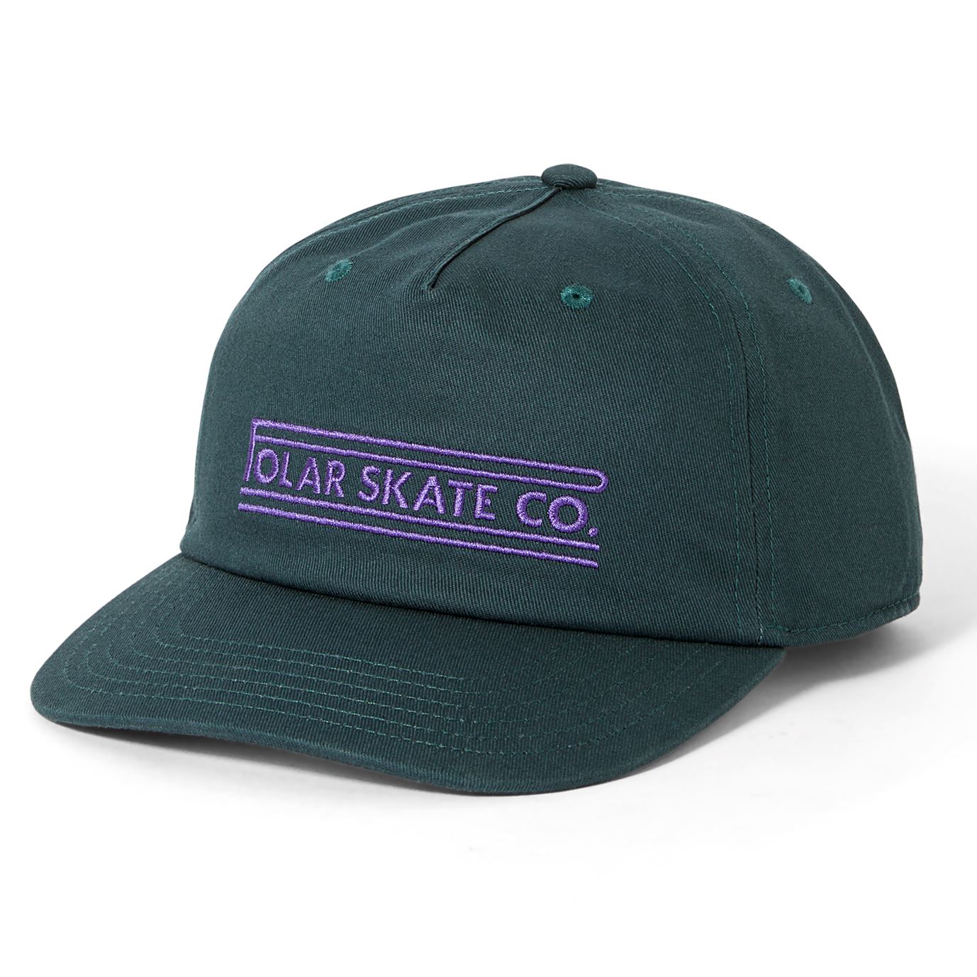 Polar Jake Stretch Logo Cap Twill Dark Teal hats Polar Skate Co 