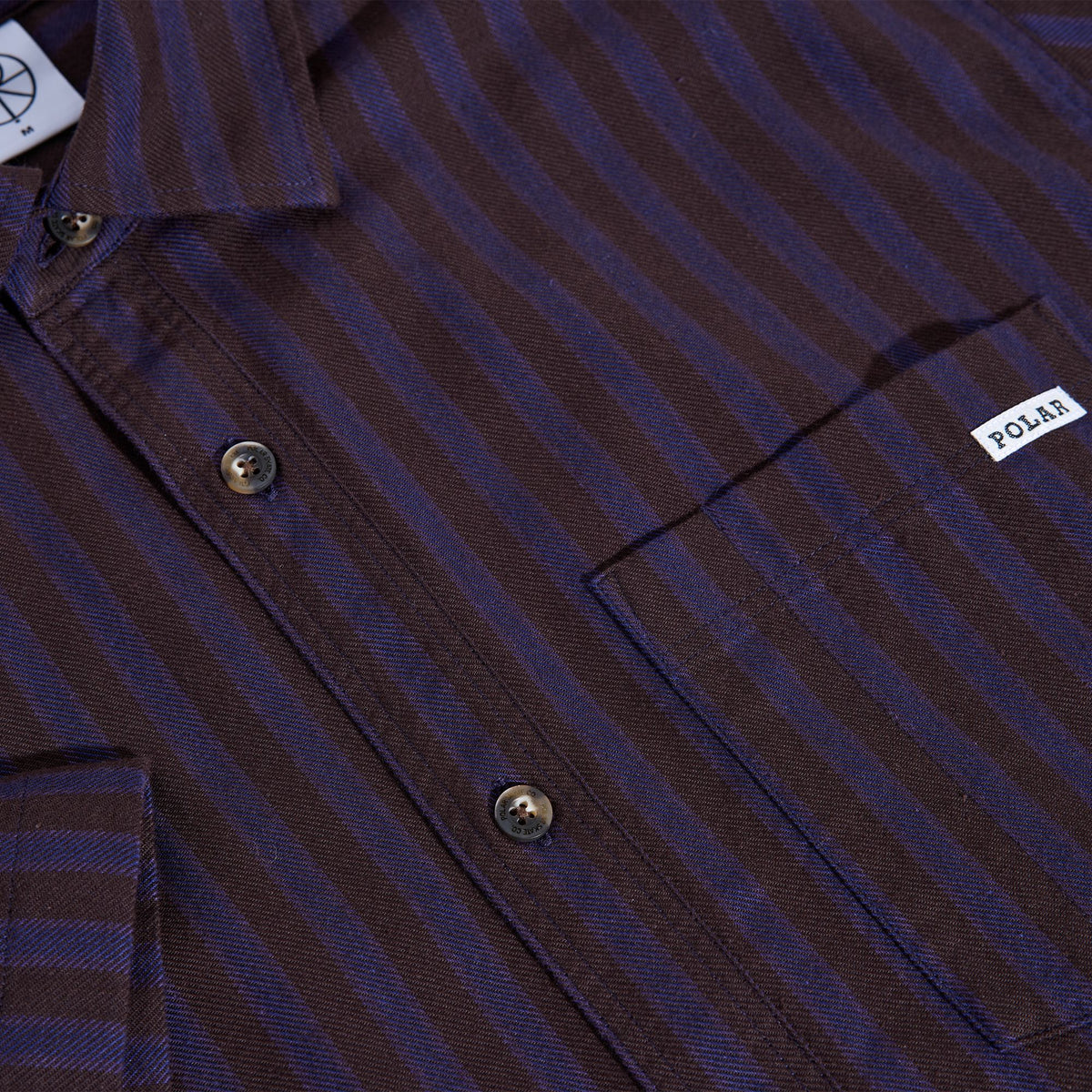 Polar Mitchell Shirt Purple/Chocolate shirts Polar Skate Co 
