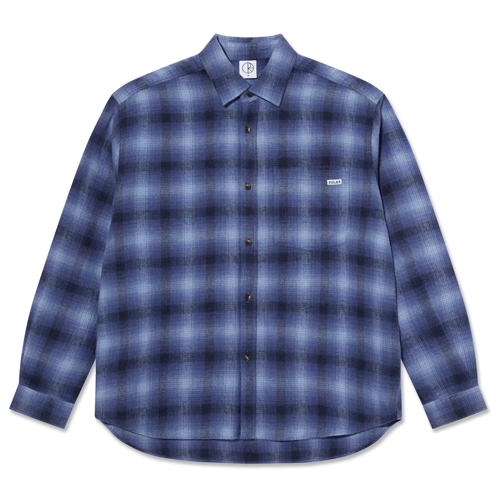 Polar Mitchell Shirt Shadow Check Blue shirts Polar Skate Co 