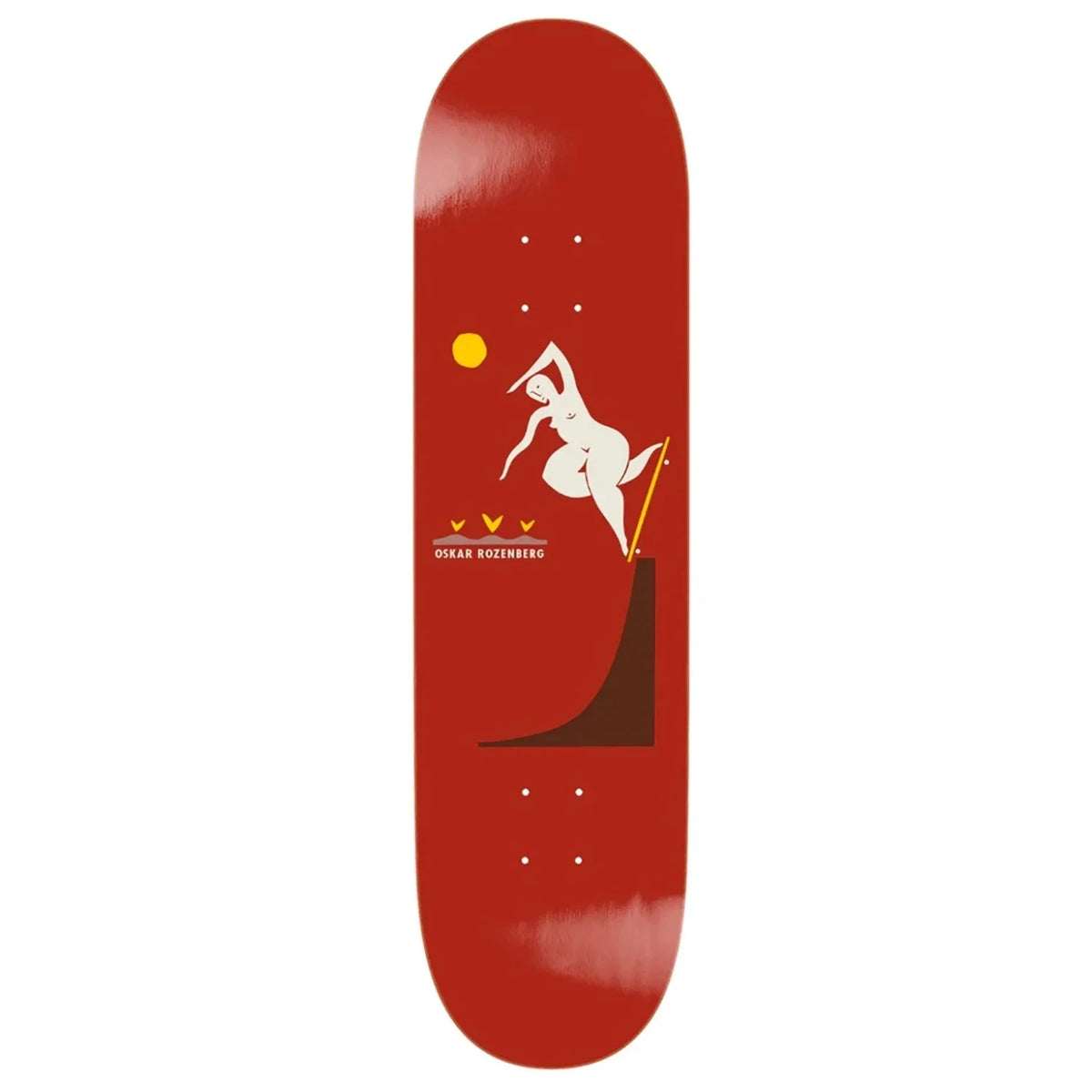 Polar Oski BS Noseblunt Burnt Red Deck Short 8.25 decks Polar Skate Co 