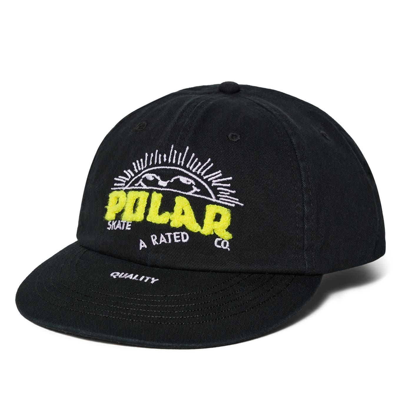 Polar Ramy Cap Cheeky Sun Black Hats Polar Skate Co 