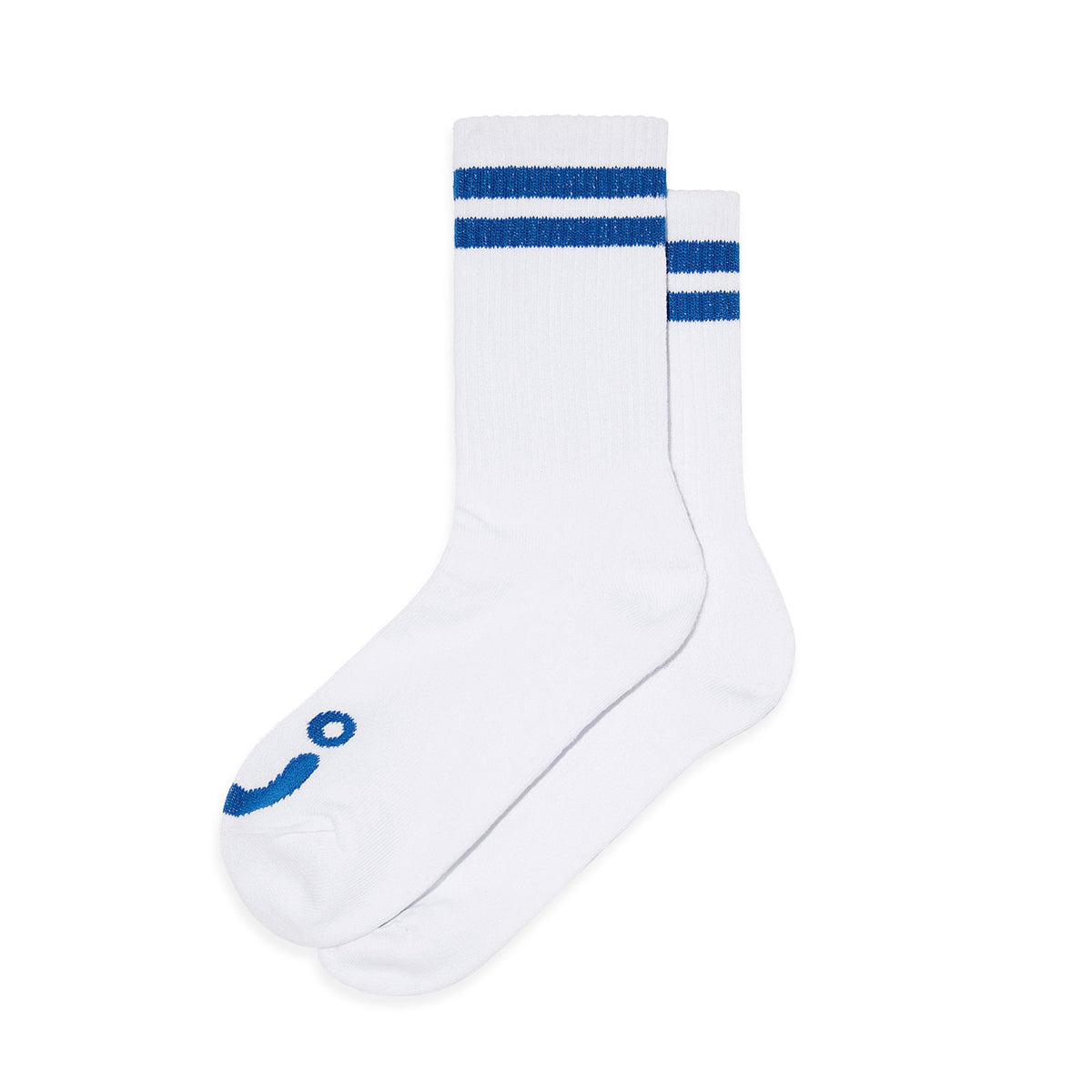 Polar Rib Socks Happy/Sad White/Blue 9.5-12 socks Polar Skate Co 