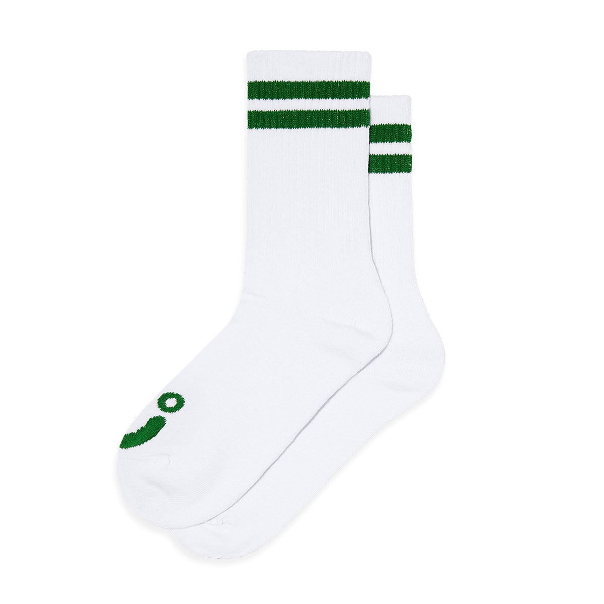 Polar Rib Socks Happy/Sad White/Green 9.5-12 socks Polar Skate Co 
