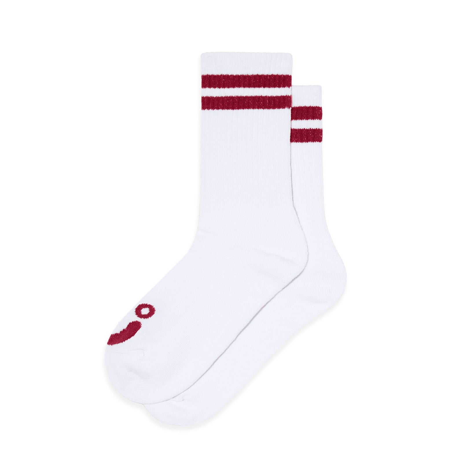 Polar Rib Socks Happy/Sad White/Red 9.5-12 socks Polar Skate Co 