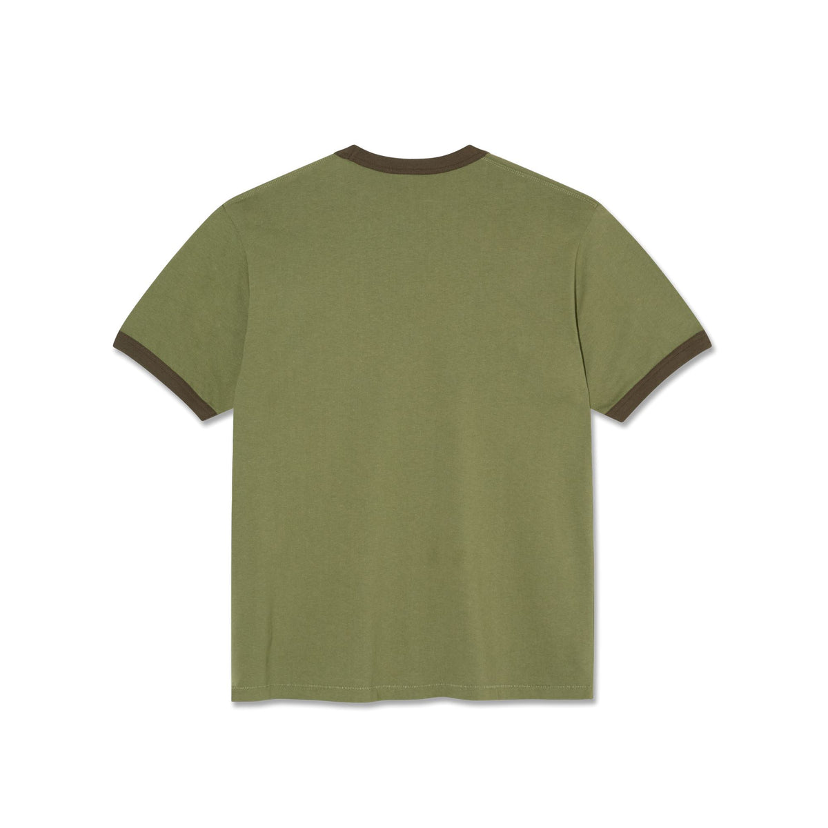 Polar Ringer Tee Cloud Army Green/Brown Tees Polar Skate Co 