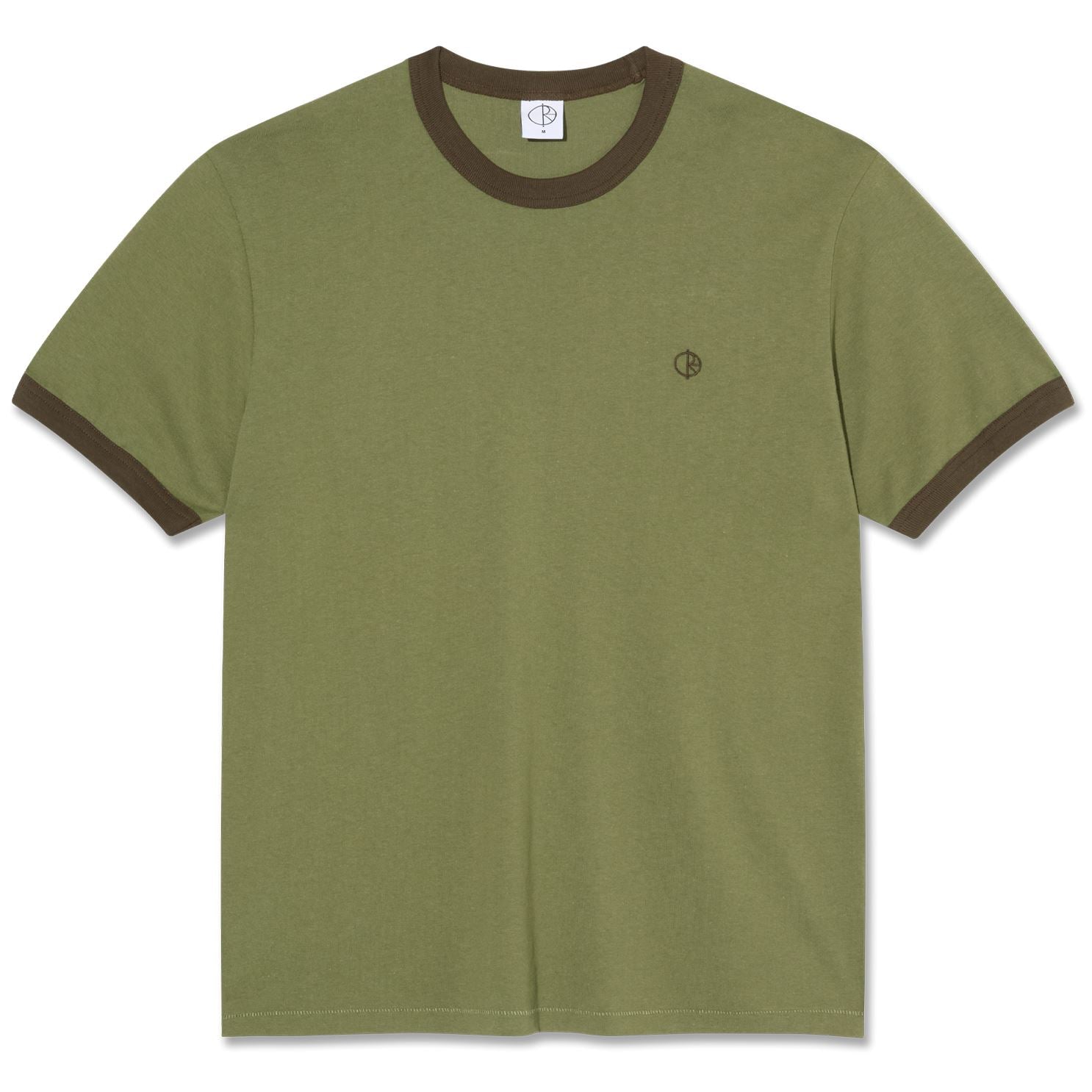 Polar Ringer Tee Cloud Army Green/Brown Tees Polar Skate Co 