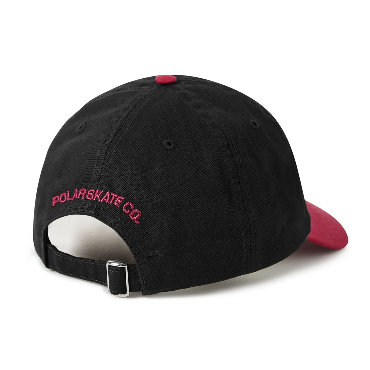 Polar Sai Cap Stroke Logo Black/Redcurrant hats Polar Skate Co 