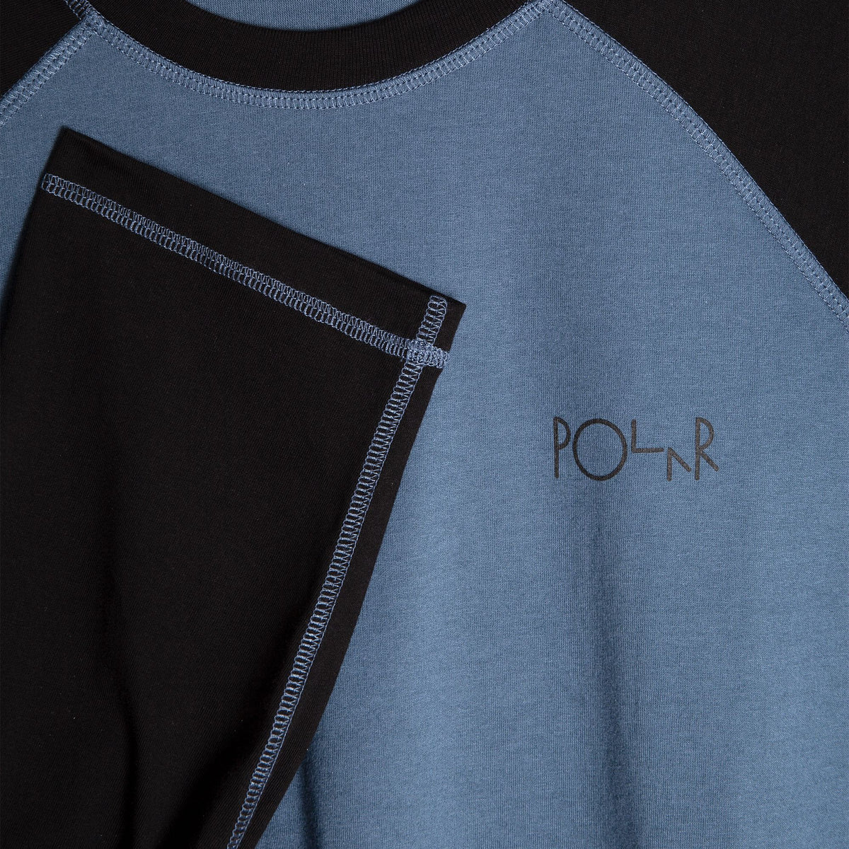 Polar Stevie L/S Tee Grey Blue/Black shirts Polar Skate Co 
