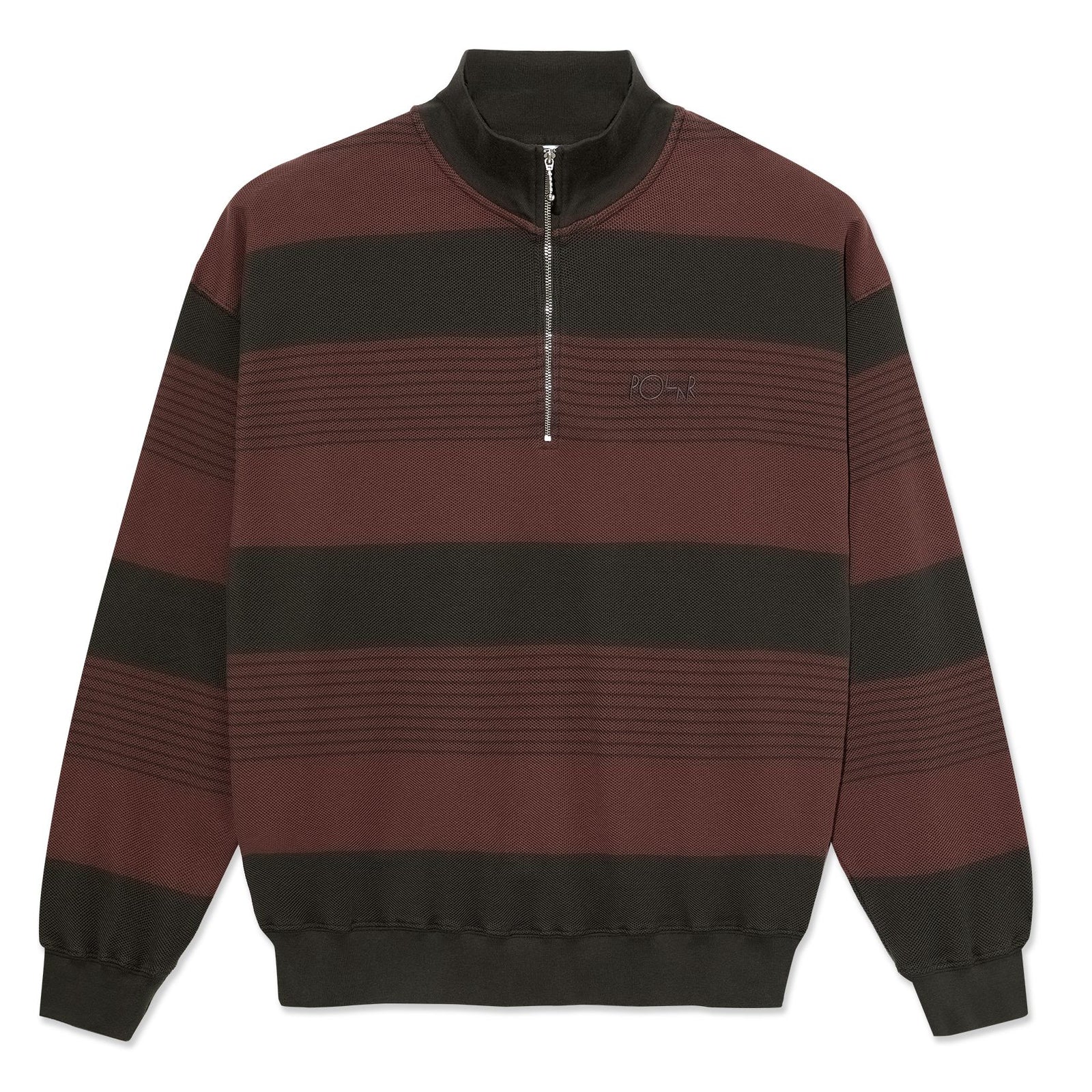 Polar Surf Half Zip L/S Shirt Dirty Black/Brownstone sweaters Polar Skate Co 