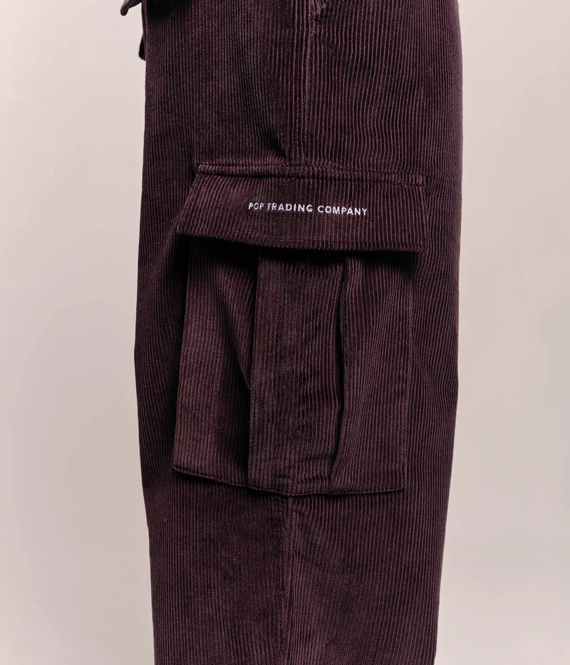 Pop Trading Co Cord Cargo Pants Anthracite pants Pop Trading Co 